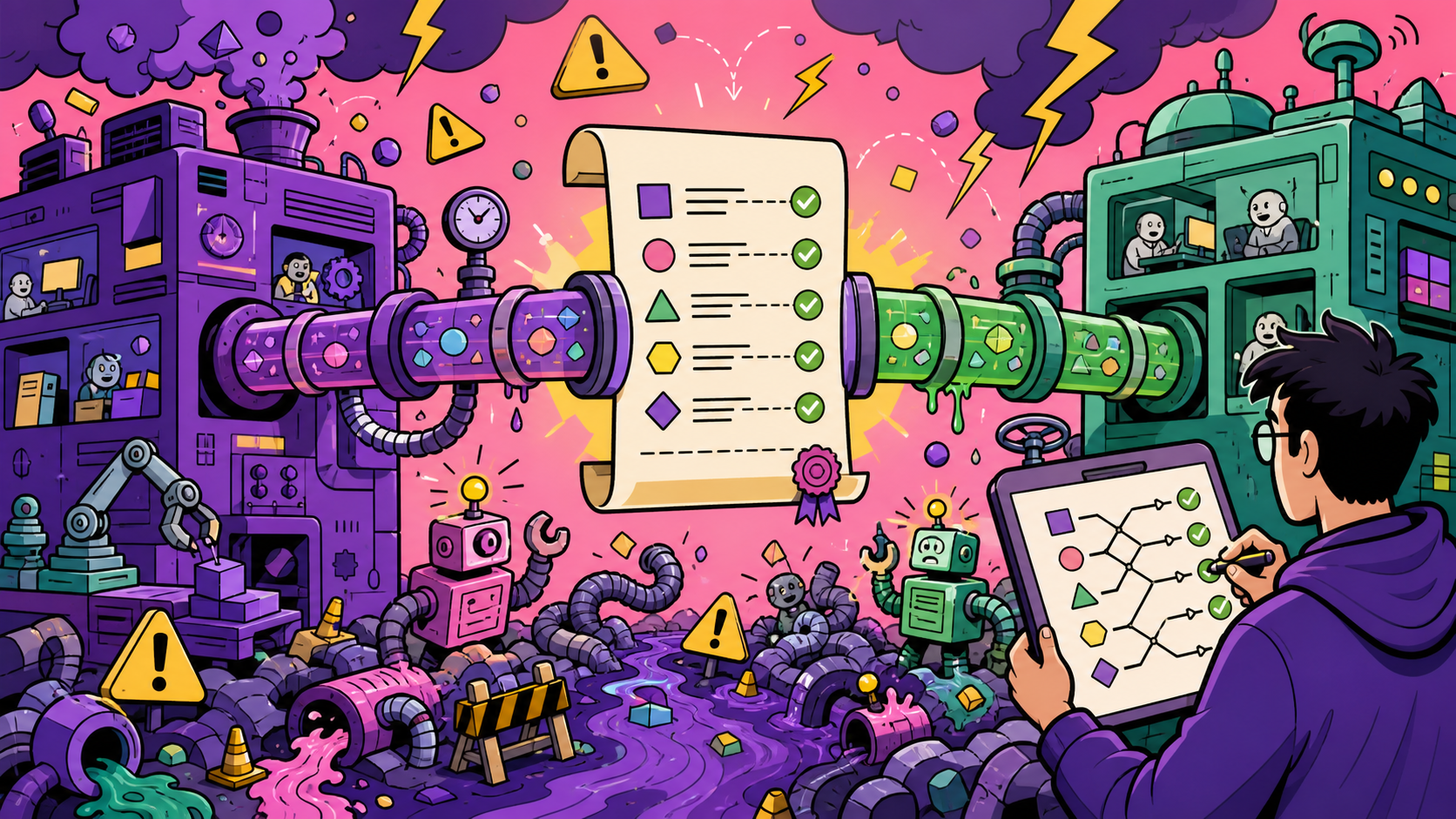 Иллюстрация API-контракта между двумя системами и контроля интеграций