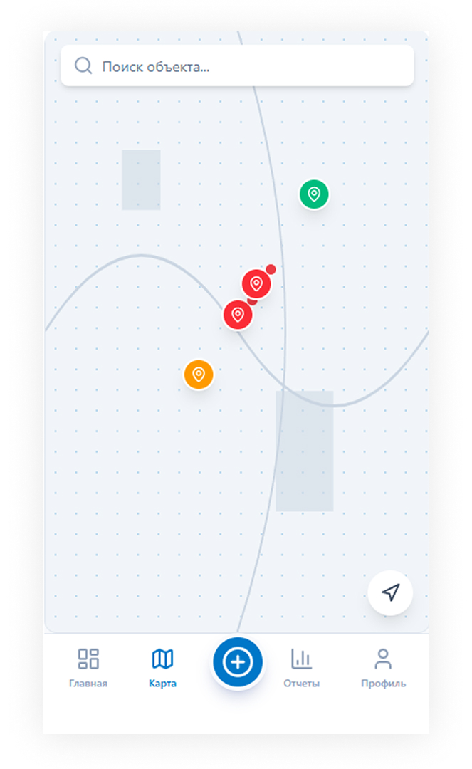 Карта объектов Газпром